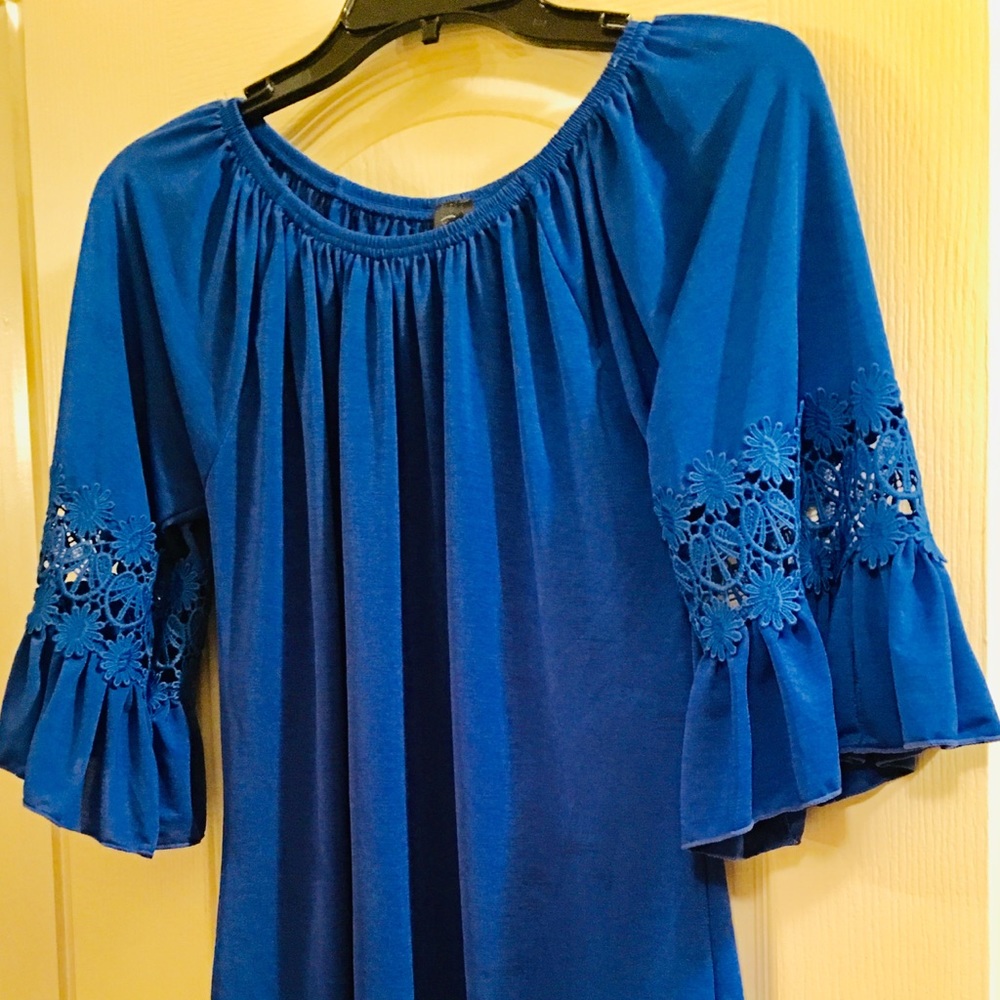 Royal blue shirt!